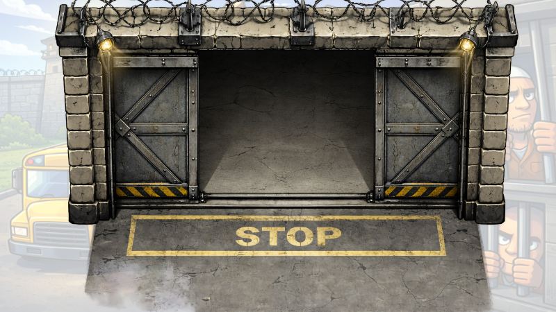 Budova věznice zvenčí